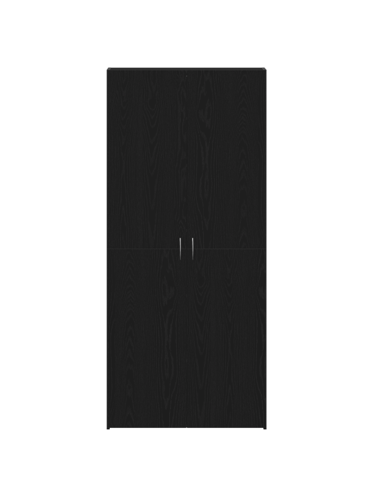 Apavu skapis melna ozola 80x35,5x180 cm inženierijas koks