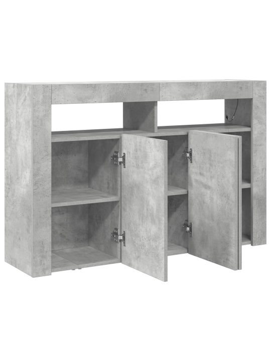 Kumode betona pelēka inženieru koks 116 x 30 x 75 cm