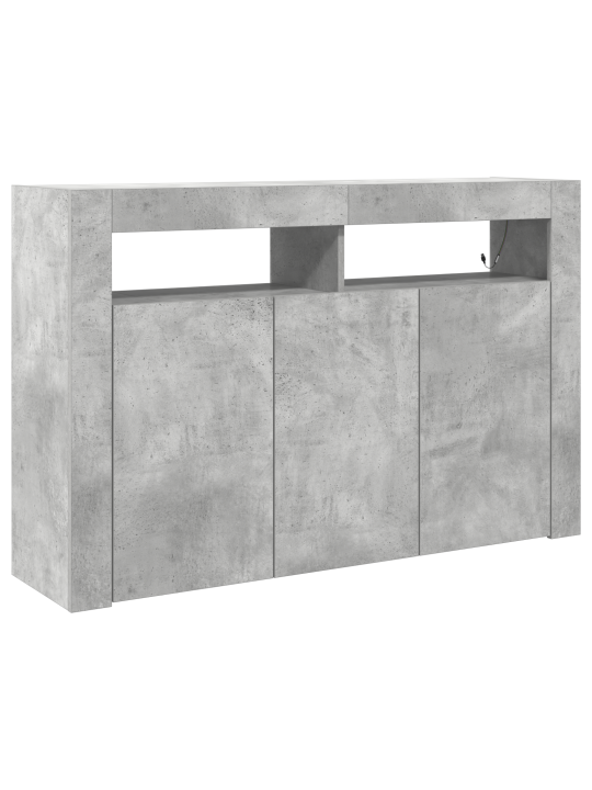 Kumode betona pelēka inženieru koks 116 x 30 x 75 cm