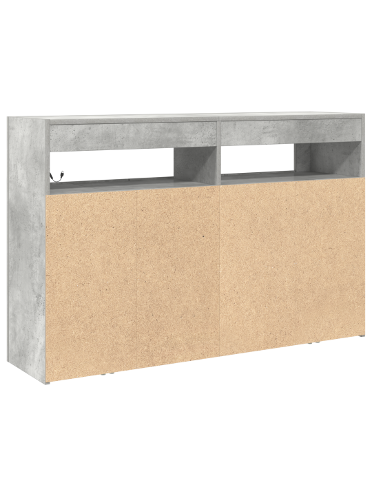 Kumode betona pelēka inženieru koks 116 x 30 x 75 cm