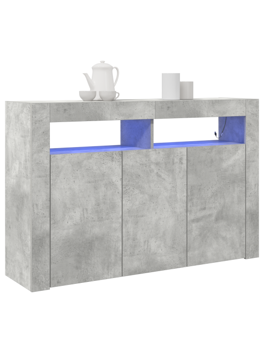 Kumode betona pelēka inženieru koks 116 x 30 x 75 cm