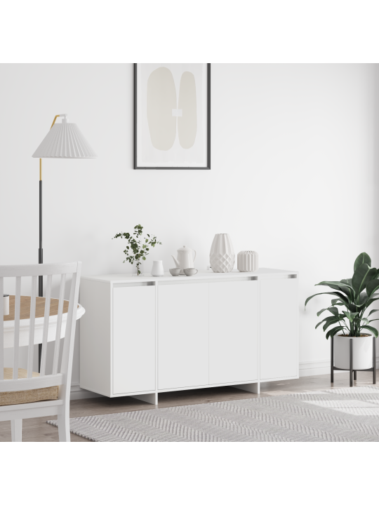 Baltais sānu skapis balts koks 135 x 41 x 75 cm