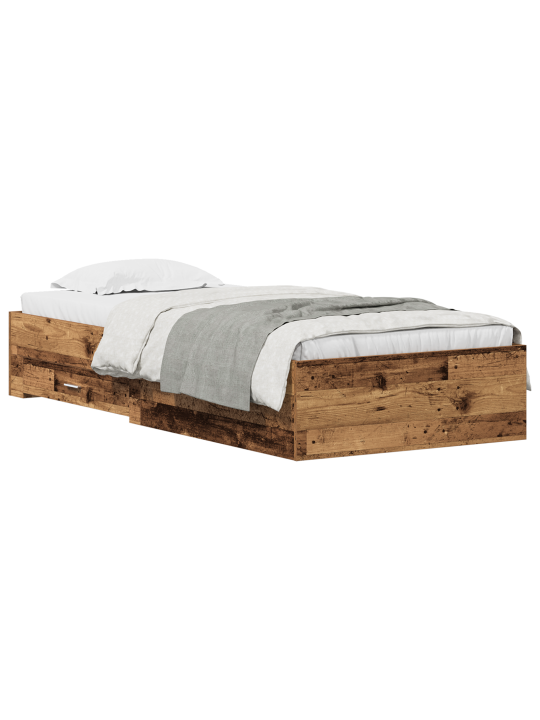 Gultas rāmis vecs koks 90x190 cm Inženierijas koks