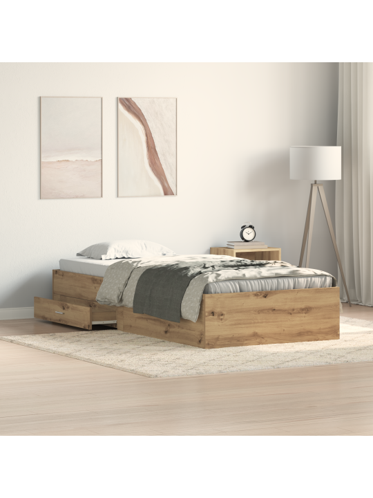 Gultas rāmis Artisan Oak 90x190 cm Inženierijas koks