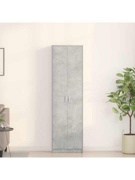 Skapis betona pelēks 55x25x189 cm skaidu plātne