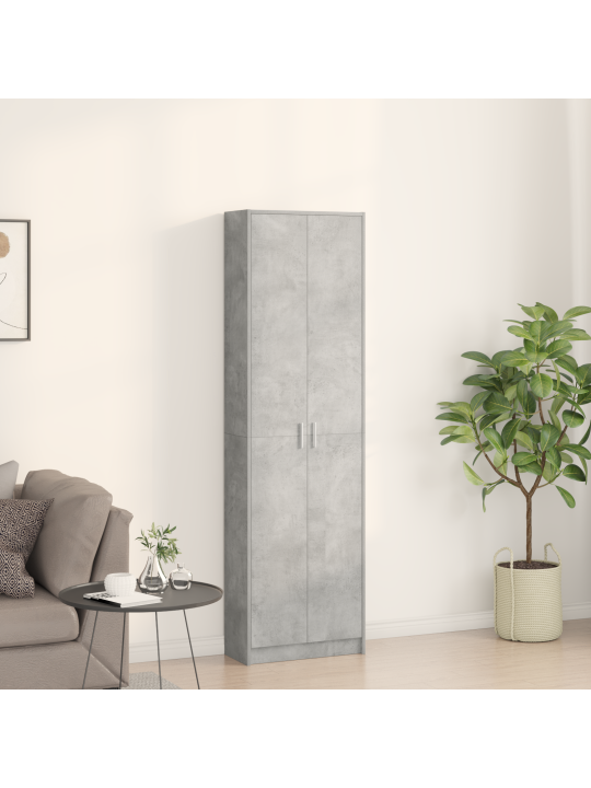 Skapis betona pelēks 55x25x189 cm skaidu plātne