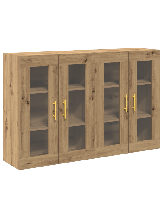 Sienā montējamie skapīši 2 gabali artisan ozolkoks 69,5x34x90 cm inženierijas koks