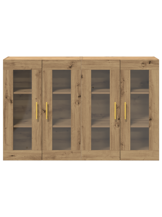 Sienā montējamie skapīši 2 gabali artisan ozolkoks 69,5x34x90 cm inženierijas koks