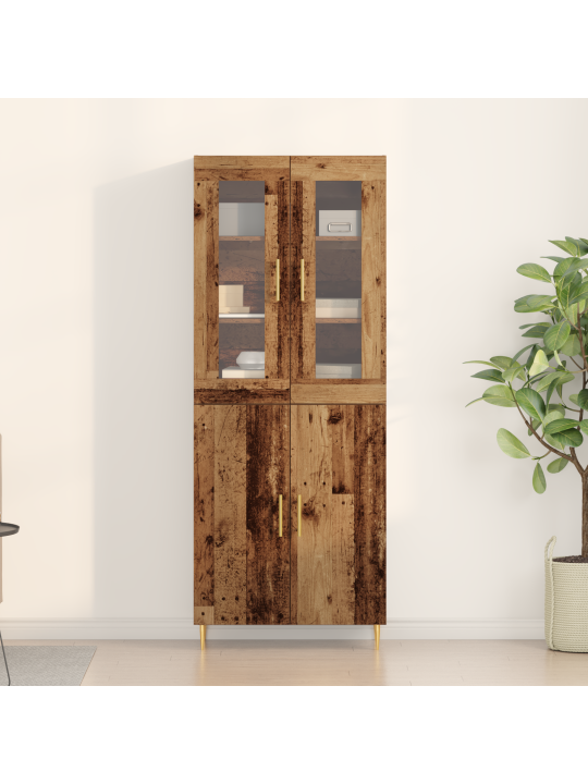 Augstais skapītis vecs koks 69.5x34x180 cm inženierkoks
