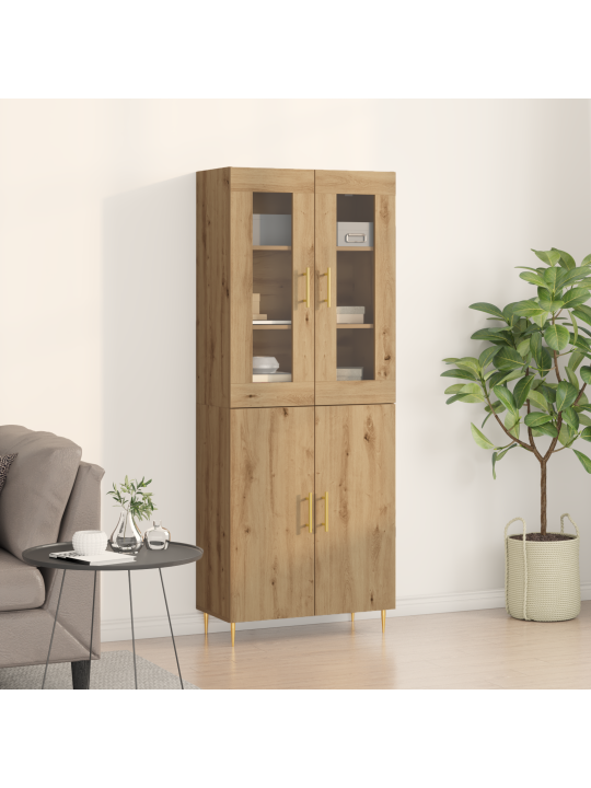 Augstais galds amatnieku ozols 69.5x34x180 cm inženierijas koks