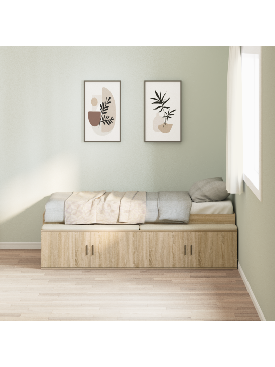 Uzglabāšanas gultas rāmis sonoma ozols 100x200 cm