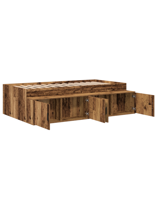 Uzglabāšanas gultas rāmis vecs koks 100x200 cm