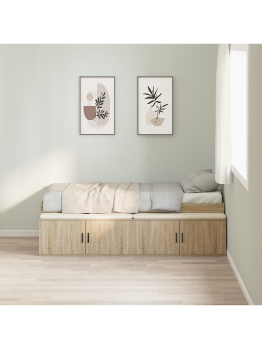 Uzglabāšanas gultas rāmis sonoma ozols 75x190 cm