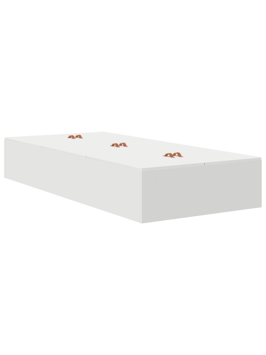 Gultas rāmis ar uzglabāšanas vietu balts 100x200 cm