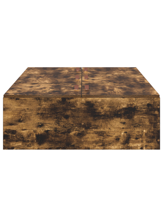 Gultas rāmis ar uzglabāšanu Dūmots ozols 100x200 cm