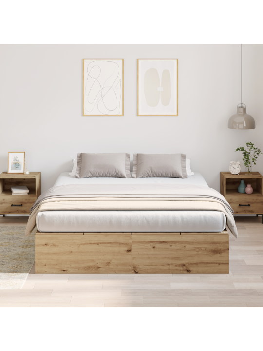 Uzglabāšanas gultas rāmja artisan oak 150x200 cm