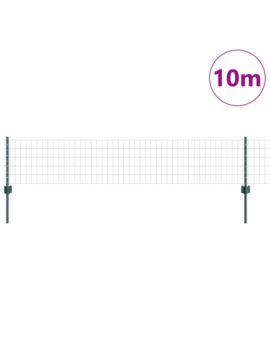 Eiropas žogs ar 5 u stabiem zaļš 0,4x10 m metāls