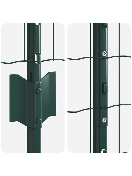 Eiropas žogs ar 5 u postes zaļā 1.5x10 m tērauds