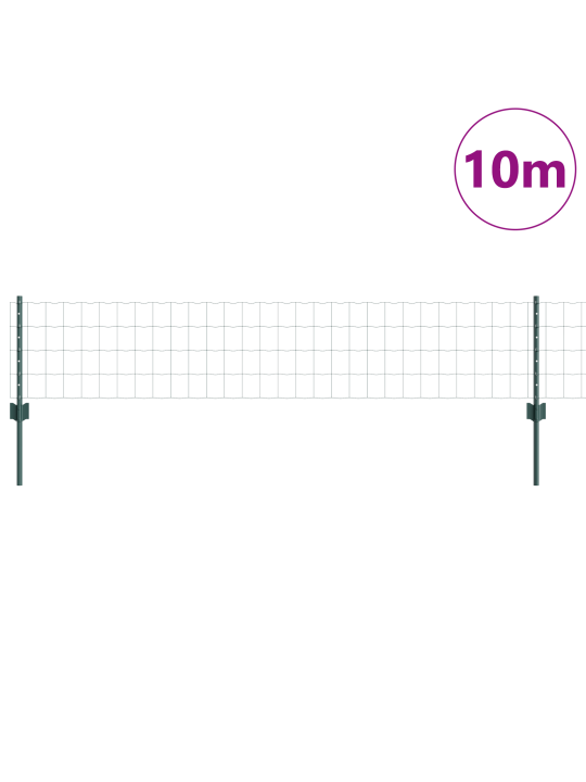 Euro žogs ar 5 u stabiem zaļš 0.4x10 m tērauds