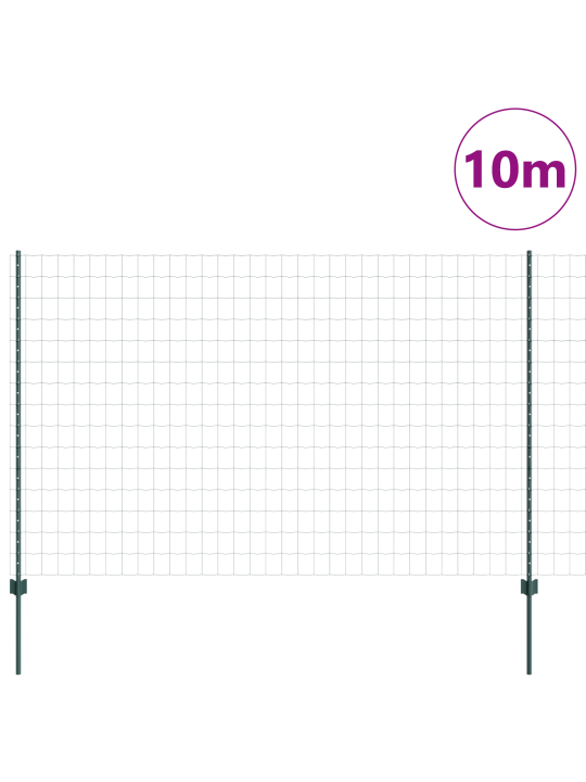 Eiro žogs ar 5 u stabiem zaļā krāsā 1.6x10 m tērauda