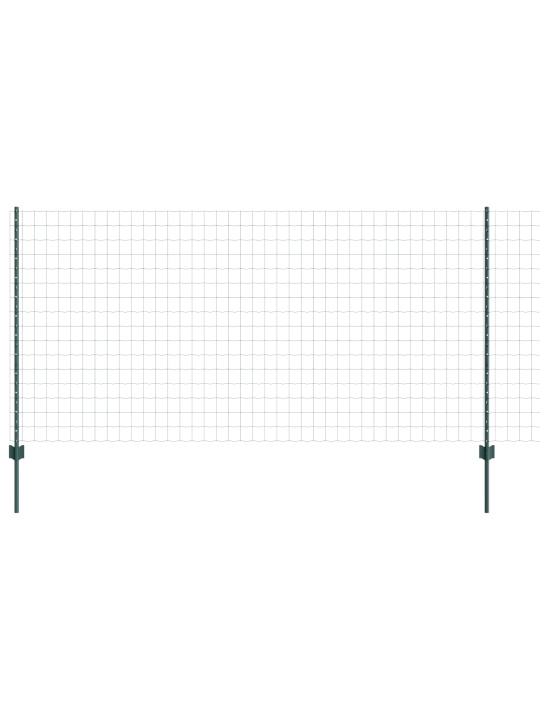 Dārza žogu komplekts 2 daļu komplekts zaļš metāls 10 x 1.2 m