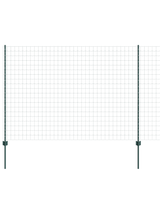 Dārza žogu komplekts 2 gabali zaļš metāls 10 x 1.5 m izturīgs