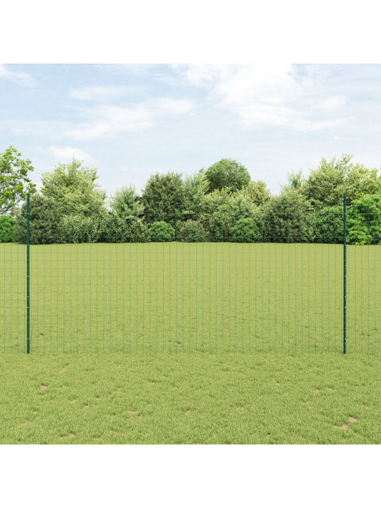 Dārza žogu komplekts 2 gabali zaļš metāls 10 x 1.5 m izturīgs