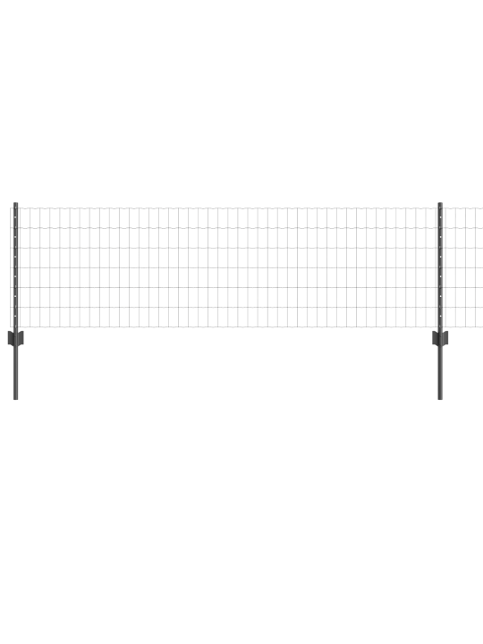 Eiropas žogs ar 5 u pāļiem pelēks 0.6x10 m tērauds