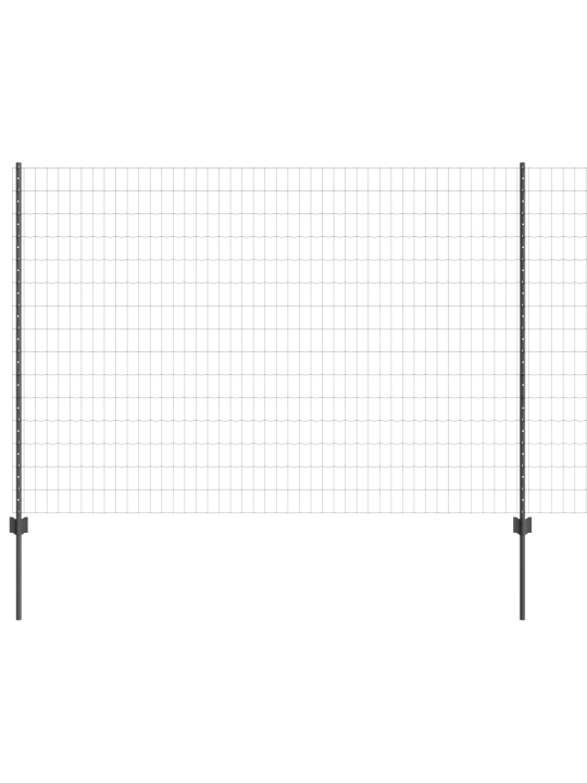 Eiropas žogs ar 10 u statņiem pelēks 1.5x10 m tērauds