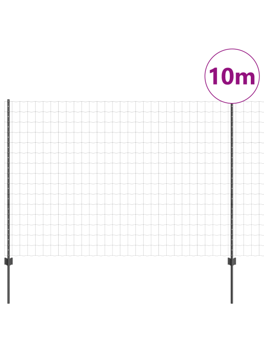 Euro žogs ar 10 u stabiem pelēks 1.5x10 m tērauds