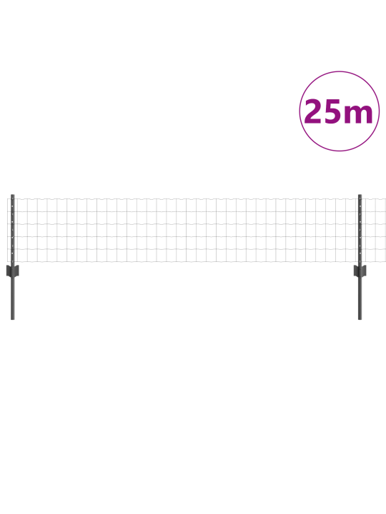 Eiro žogs ar 11 u stabiem pelēks 0,4x25 m tērauds