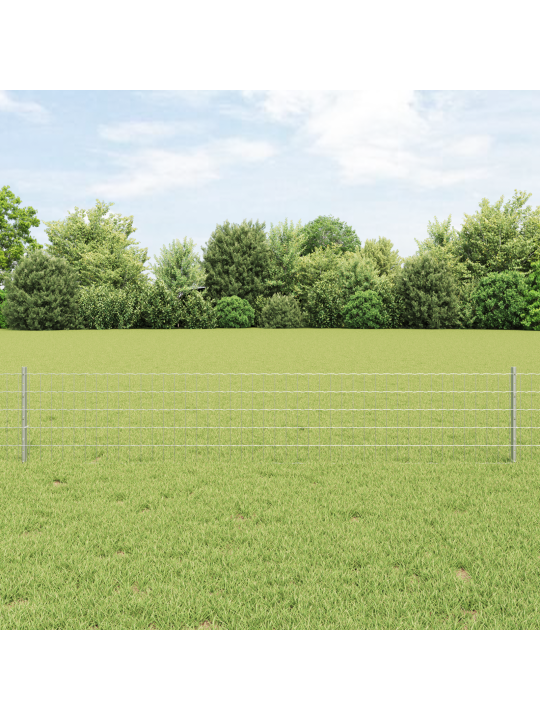 Eiro žogs ar 11 u stabiem sudrabs 0,4x25 m tērauds