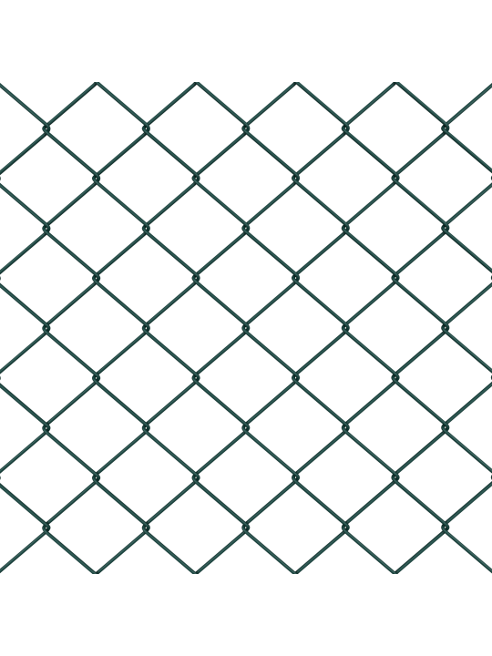 Čaulas žogs ar 22 u stabiem zaļā krāsā 0.6x25 m tērauds