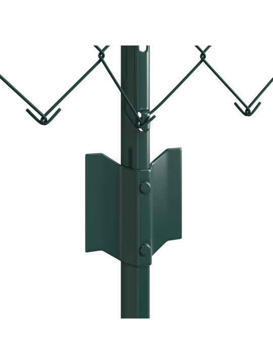 Ķēdes sēta ar 22 u stabiem zaļā krāsā 0.4x25 m tērauds