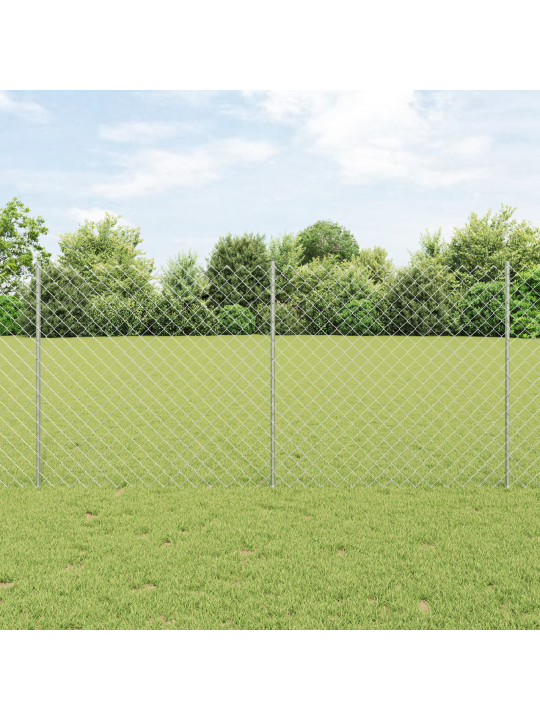 Čūskveida žogs ar 20 u stabiem sudraba 1.2x10 m tērauds