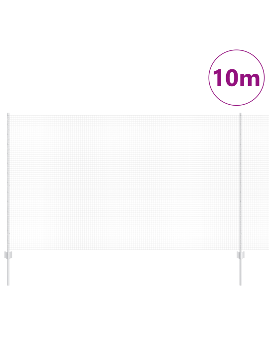 Cinkots žogs ar 10 u balstiem sudrabs 1.4x10 m tērauds