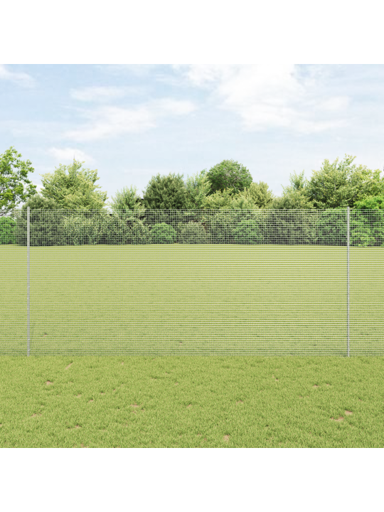 Cinkots žogs ar 10 u balstiem sudrabs 1.4x10 m tērauds