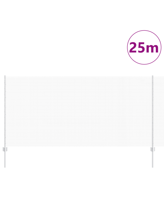 Metināts stieples žogs ar 22 u stabiem sudrabs 1.2x25 m tērauds