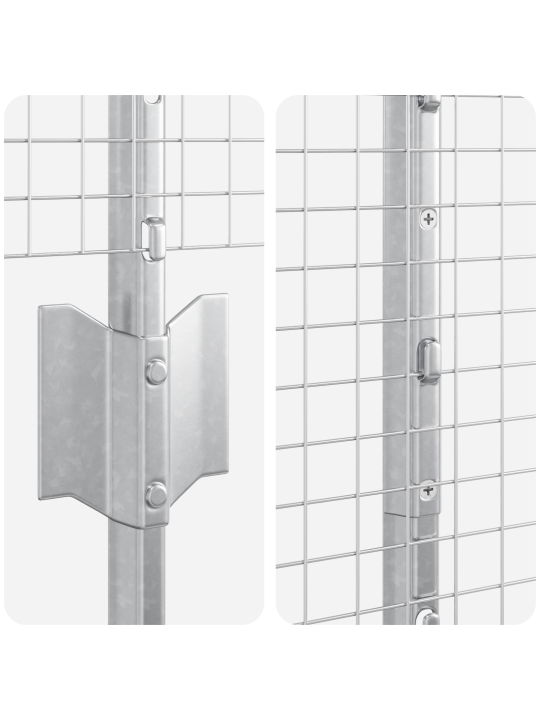 Cinkota stieples žogs ar 22 u stabiem sudrabs 1.5x25 m tērauds