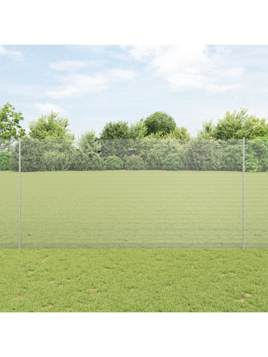 Mucas siets ar 22 u pastiprinājumiem sudrabā 1.6x25 m tērauda