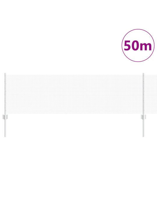 Savilktā stieple ar 22 u stabiem sudrabs 0.6x50 m tērauds