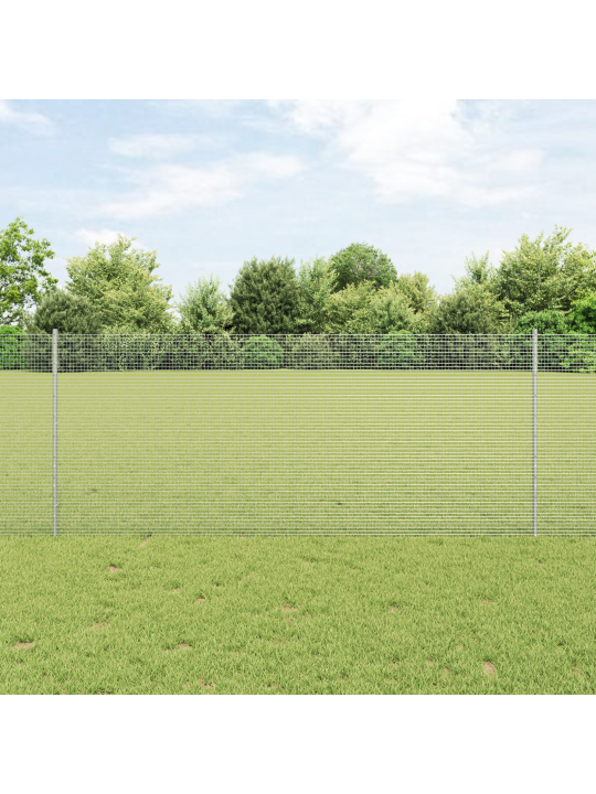 Savilkts stieples žogs ar 44 u stabiem sudrabs 1x50 m tērauds