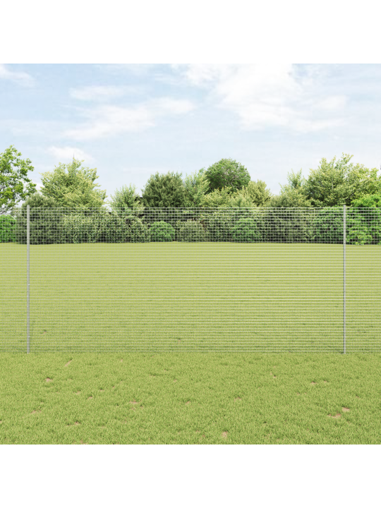 Cinkotais stieplu žogs ar 44 u balstiem sudraba krāsā 1.4x50 m tērauds