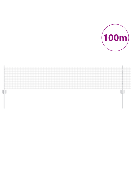 Metāla žogs ar 44 u kolonnām sudrabs 0.4x100 m tērauds