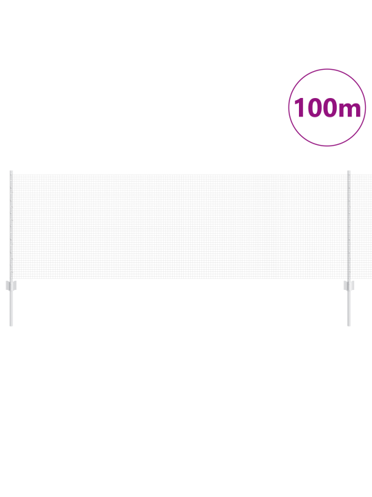Metināta stieple ar 44 u stabiem sudraba 0.8x100 m tērauds