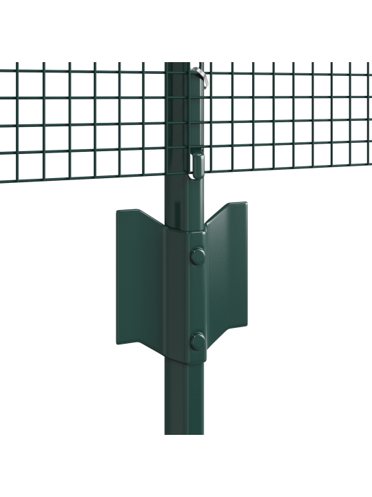 Metināta drāšu žogs ar 5 u stabiem zaļā 0.4x10 m tērauda