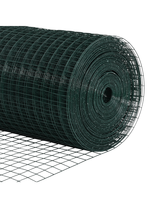 Cinkota stieples žogs ar 11 u statņiem zaļš 0.5x25 m tērauds