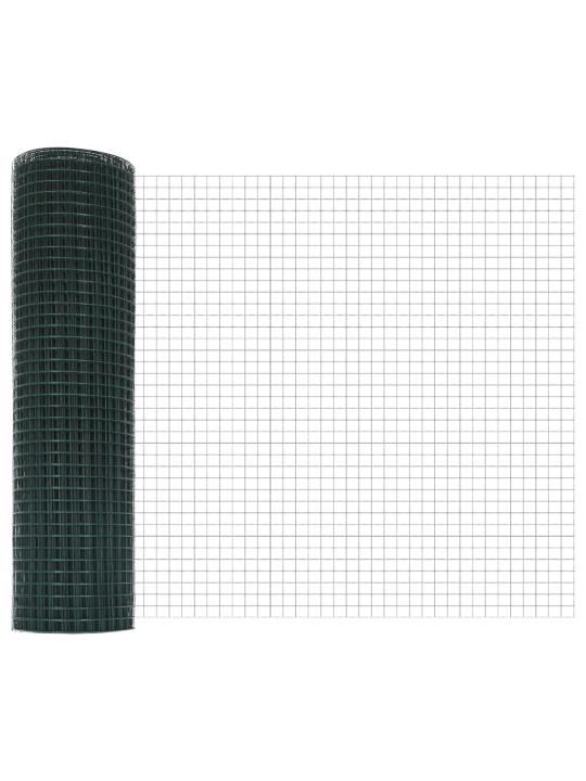 Cinkota stieples žogs ar 11 u statņiem zaļš 0.5x25 m tērauds