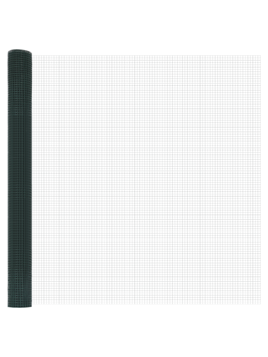 Metināta stieple ar 11 u postes, zaļa, 1.5x25 m, tērauds