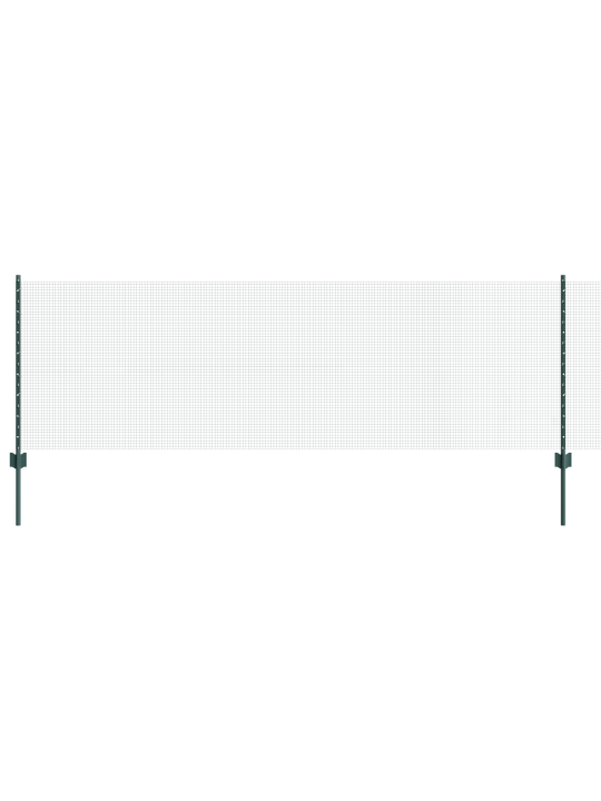 Metinātās stieples žogs ar 22 u postamentiem, zaļš, 0,8x50 m, tērauds